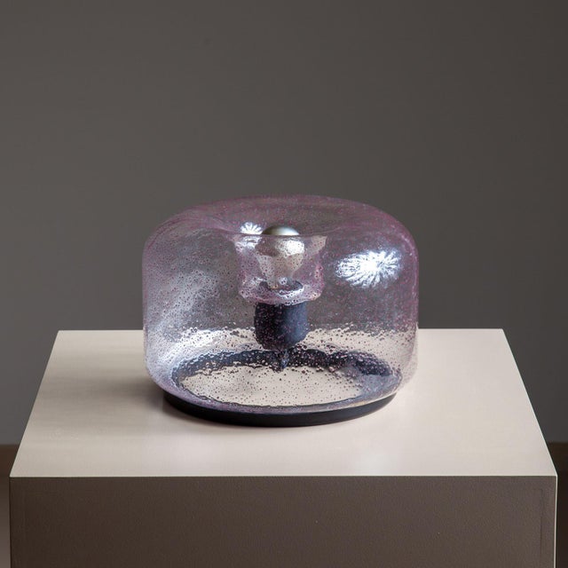 Mid-Century Modern Bubble Glass Table Lamp, VeArt, Venice, Italy 1960s For Sale - Image 3 of 8