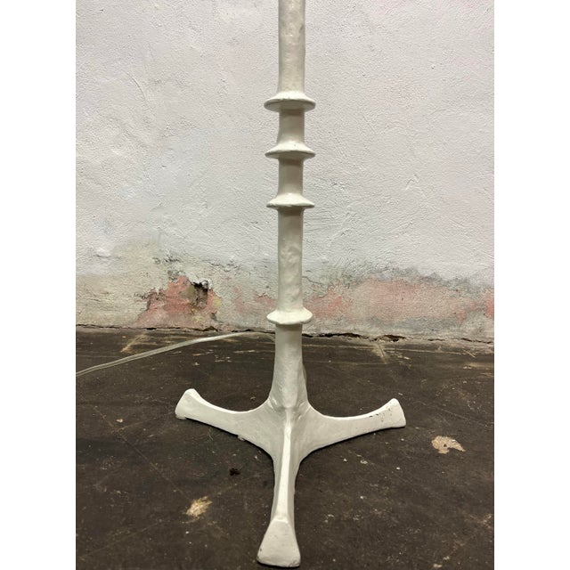 Mid 20th Century Italian Mid-Century White Painted Turned Post Floor Lamp (Manner of Giacometti) For Sale - Image 5 of 6