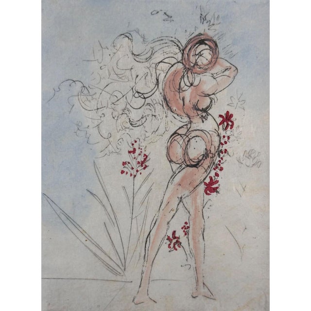 1970s Share Dali Petite Nus (Apollinaire) J Hand Signed Numbered Etching Surreal Art For Sale - Image 4 of 6