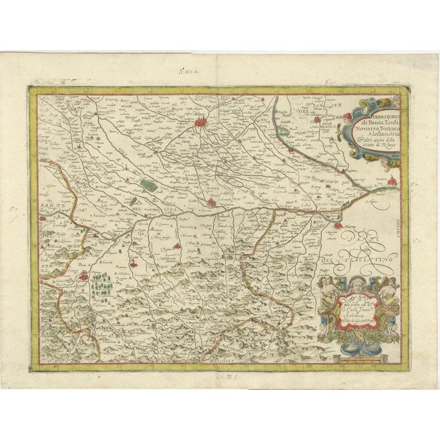 Antique Map of the Region of Pavia For Sale - Image 6 of 6