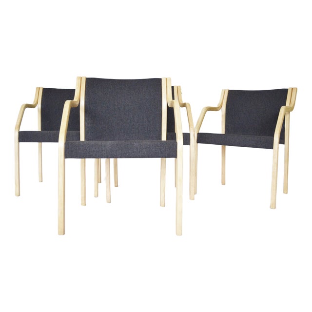 Vintage Dining Chairs by Gražina Tulevičienė for Vilnius Furniture Combination, 1970s, Set of 4 For Sale