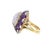 Amethyst Diamond Gold Ring Jade 18k White Yellow Large Cocktail Style For Sale In Miami - Image 6 of 8