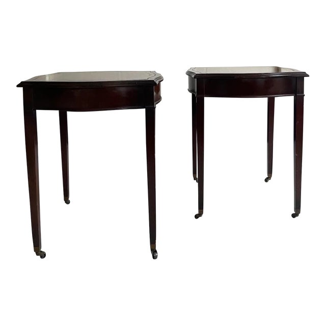 1980s Vintage English Regency Tea Tables - a Pair For Sale