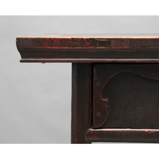 Wood 19th Century Chinese Elm Side Table, 1880s For Sale - Image 7 of 10