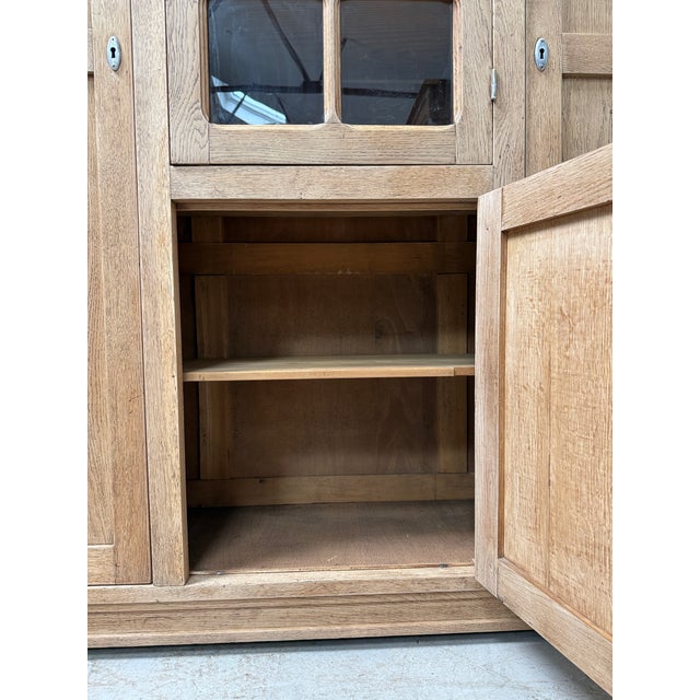 Large Art Deco Oak Wardrobe, 1940s For Sale - Image 11 of 18