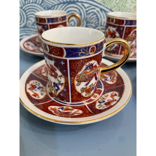 Vintage Pearl China Imari Boxed Tea Set - 10 Pieces For Sale - Image 4 of 8