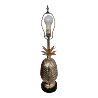 Vintage Frederick Cooper Silver Plate Pineapple Lamp For Sale