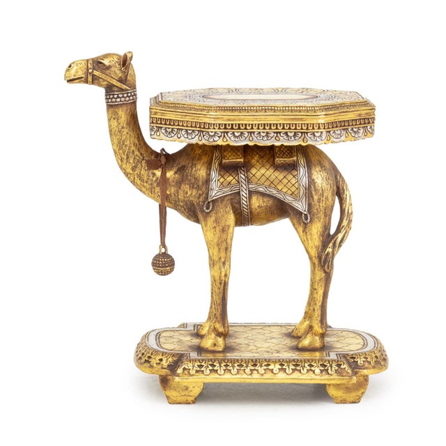 Afd Home Silvered & Giltwood Camel Form Side Table For Sale In New York - Image 6 of 8