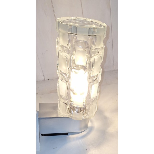 Vintage Wall Lamp with Aluminum Base and Polished Glass Shade, 1970s For Sale - Image 9 of 9