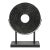 Mid-Century Modernist Bi-Disc Sculpture in Black Sandstone by Holly Hunt For Sale