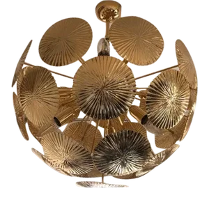 Early 21st Century Italian Hammer Brass Sputnik Chandelier