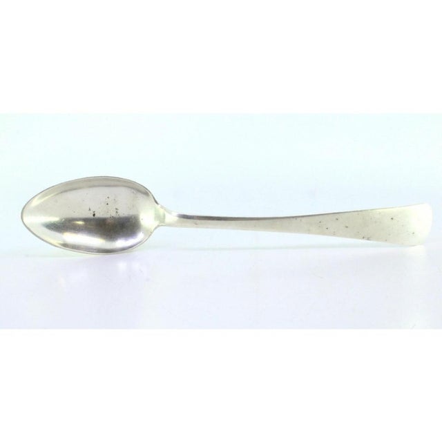 Plain Silver Rice and Serving Spoon with Handle, in Very Good conditions. Designed 1920 to 1949 This piece has an...