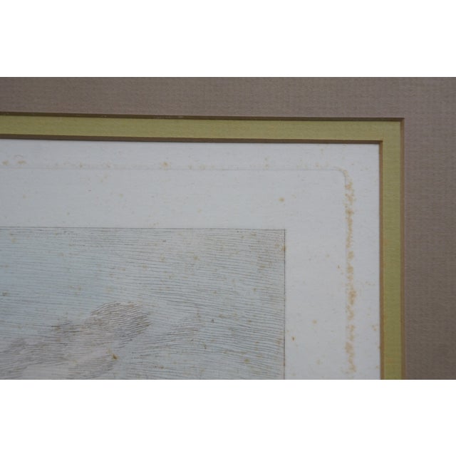 Green Antique 1886 Fred Slocombe Surrey England Windmill Landscape Etching 37" For Sale - Image 8 of 12