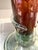 Amber Hand-Blown 20" Amber Red Art Glass Trumpet Vase Applied Serpentine Spiral For Sale - Image 8 of 18