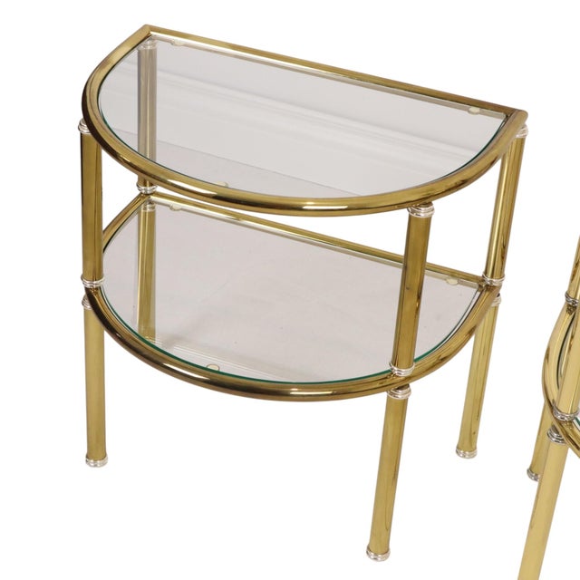 Hollywood Regency Side Tables in Chrome and Smoked Glass, 1970s, Set of 2 For Sale - Image 4 of 18