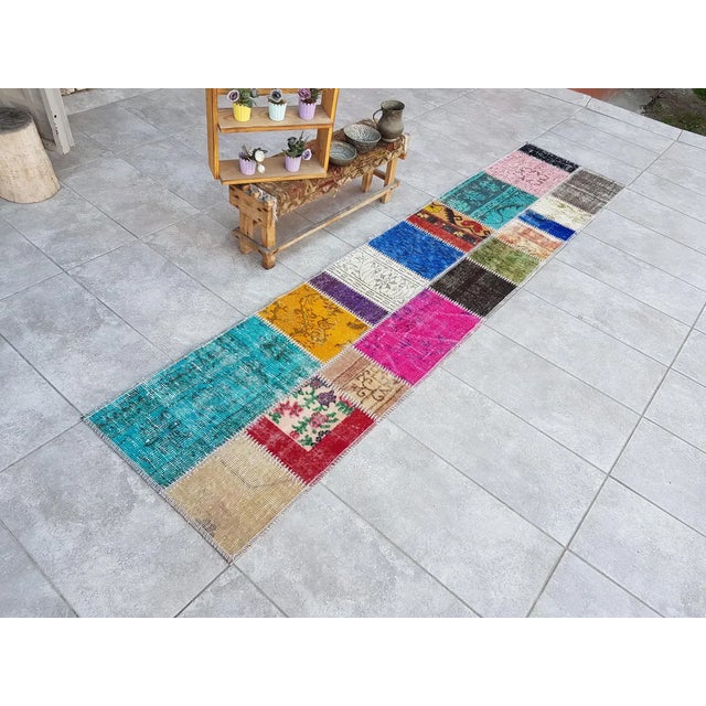 Colourful Mid 20th Century Wool Carpet For Sale - Image 10 of 10