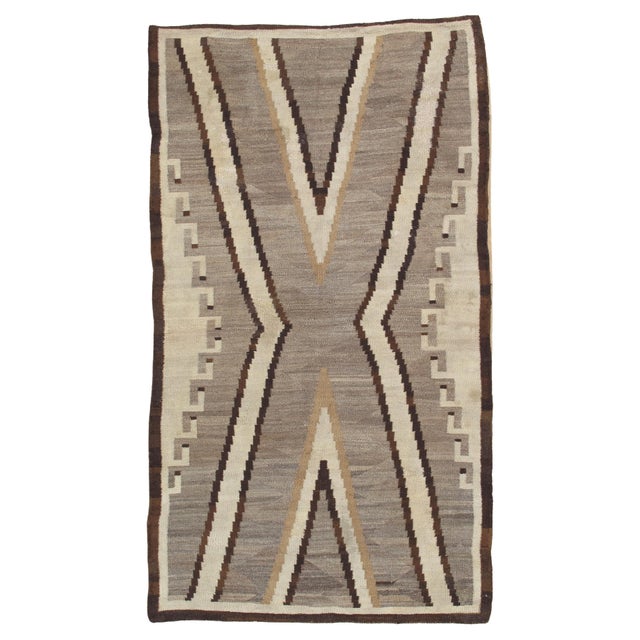 Paths of the Sacred Mountains Late 19th-Century Navajo Transitional Handmade Rug For Sale - Image 18 of 18