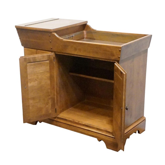 Ethan Allen Heirloom Nutmeg Maple Colonial Early American 40" Four Drawer Dry Sink Buffet 10-1605 For Sale - Image 9 of 16