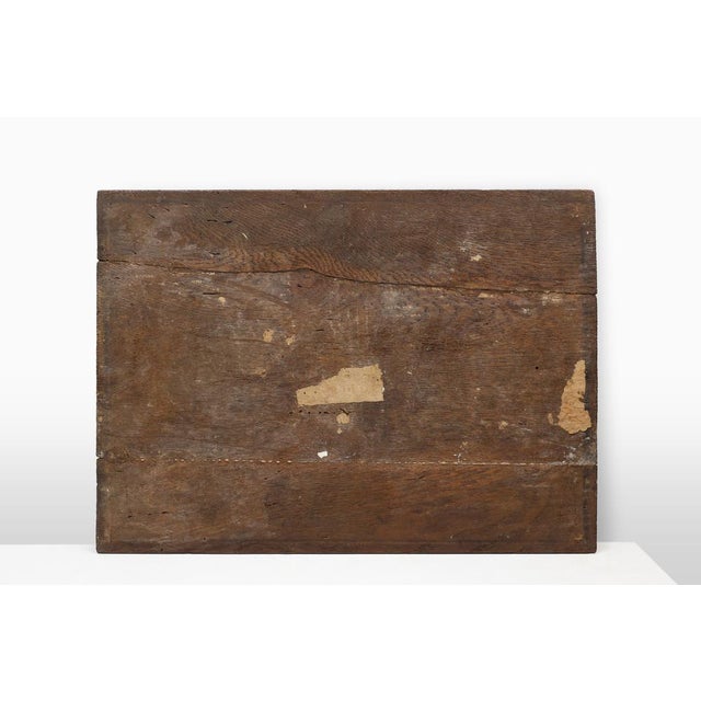 16th Century Hand-Crafted Gothic Panel in Oak, Belgium For Sale - Image 10 of 12