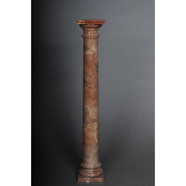 Marble Column in Red Onyx For Sale - Image 5 of 12