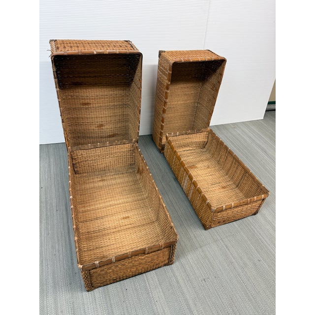 Antique Woven Storage Boxes, Pair For Sale - Image 4 of 13