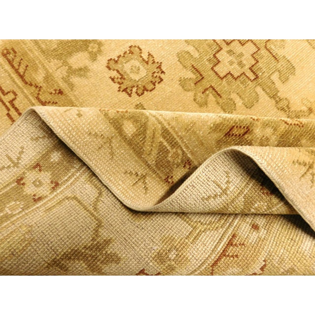 Hand-Knotted Indian Rug of Oushak Design- 8'1"x 9'11" For Sale - Image 9 of 10