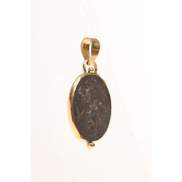 Earlier Heracles Coin Pendant Trimmed in 18K Gold For Sale - Image 11 of 12