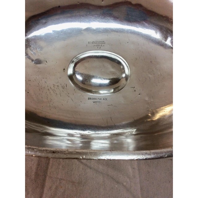 Early 20th Century Hotel Silver Silverplate Brown Palace Hotel Food Cover Dome For Sale - Image 9 of 11