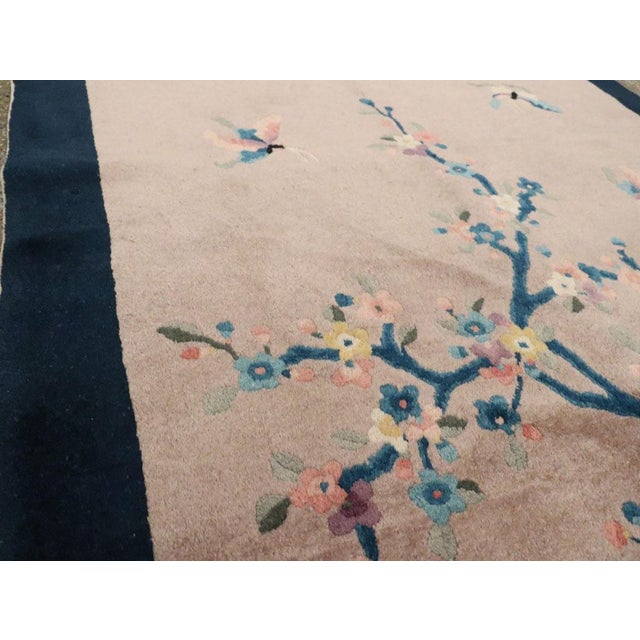 Galerie Shabab Collection Mid-20th Century Handmade Chinese Art Deco Accent Rug For Sale - Image 4 of 9