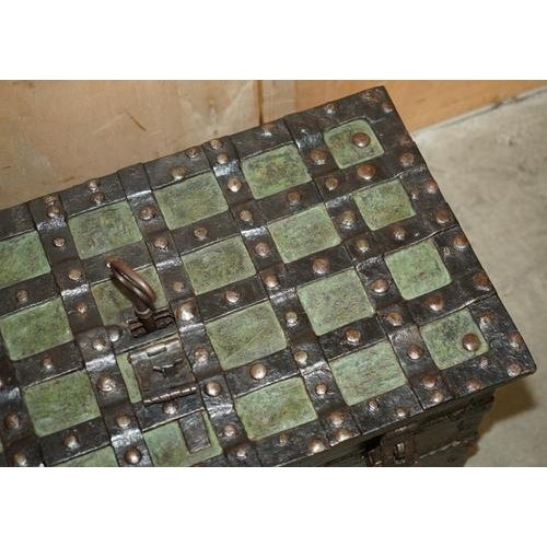 German Wrought Iron Safe Chest, Mid-17th Century For Sale - Image 6 of 18