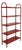 Red Tubular Standing Shelf, 1980s For Sale