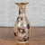 Mid 20th Century Tall Vintage Chinese Vase with Hand Painted Blue, Orange and Gold Floral Decor For Sale - Image 5 of 11
