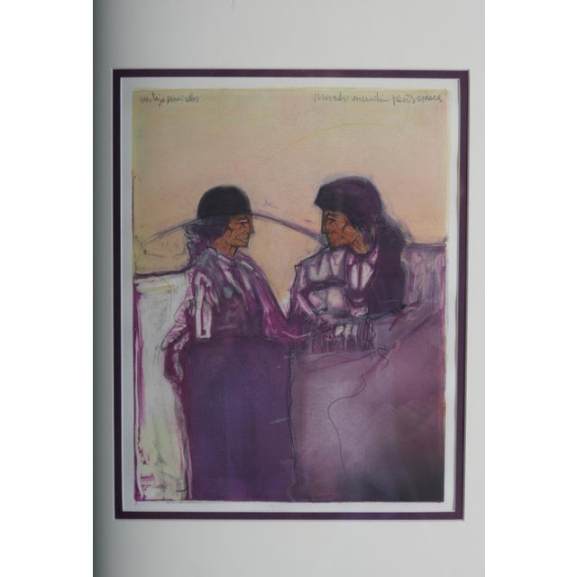 Mestizo Series: Ellos is a 1992 original monotype by Amado Maurilio Peña Jr., signed and titled in pencil. A monotype is...
