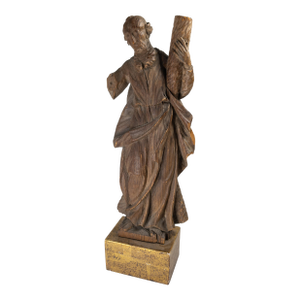 17th or 18th Century Carved Wood Santos Figure With Christies Provenance
