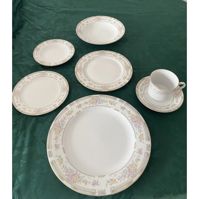 1990s Vintage Southampton 223 by Excel Fine China Set for 11 - 77 Pieces Excellent "Mint" Condition. For Sale - Image 5 of 12