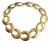 Vintage Chunky Gold Tone Collar Necklace Statement Maximalist Crescent Moon C Link 17" For Sale