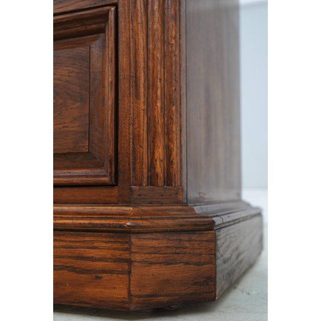 Brown Thomasville Oak 6 Drawer High Chest For Sale - Image 8 of 16