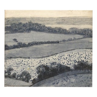 Pierre Pavloff, Landscape, Acrylic on Paper For Sale