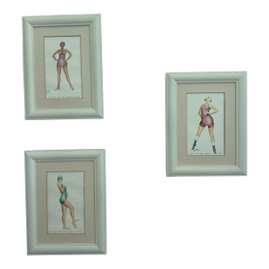 Vintage “A Day at the Beach" Series by Artist Robert Kline - Set of 3