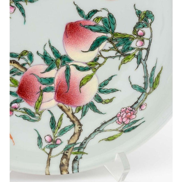 Chinese Porcelain Si Bat & Peach Motif Charger For Sale In New York - Image 6 of 9