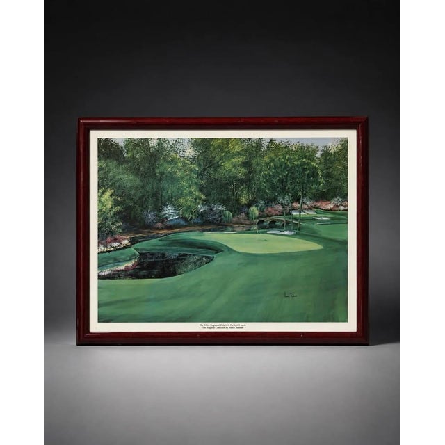 Green Late 20th Century Augusta National Hole 11 Golf Print For Sale - Image 8 of 9