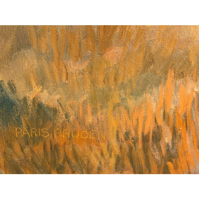 Nancy Paris Pruden "Sunset at The Horse Barn" Contemporary Naturalistic Pastoral Landscape Painting, 2020s For Sale - Image 9 of 11