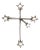 1990s Mikimoto Estate Akoya Pearl Cross Brooch Sterling Silver 4 mm For Sale