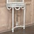 Wood Antique Italian Louis XVI Painted Marble Top Demilune Console With Trumeau Mirror For Sale - Image 7 of 18