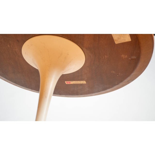 Vintage Knoll International Saarinen Walnut Tulip Side Table For Sale - Image 10 of 13
