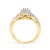 Early 21st Century 10K Yellow Gold Twisted Shank 1/10 Cttw Diamond Composite Halo Engagement Ring (I-J Color, I3 Clarity) - Size 6.5 For Sale - Image 5 of 7