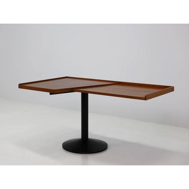 Brown Model Stadera 840 Writing Desk with Model CM24 Chest of Drawers by Franco Albini for Poggi, Italy, 1958, Set of 2 For Sale - Image 8 of 18