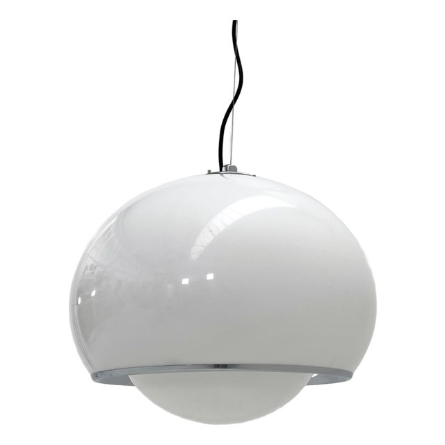 White Bud Pendant Lamp by Studio 6G for Guzzini, 1970s For Sale