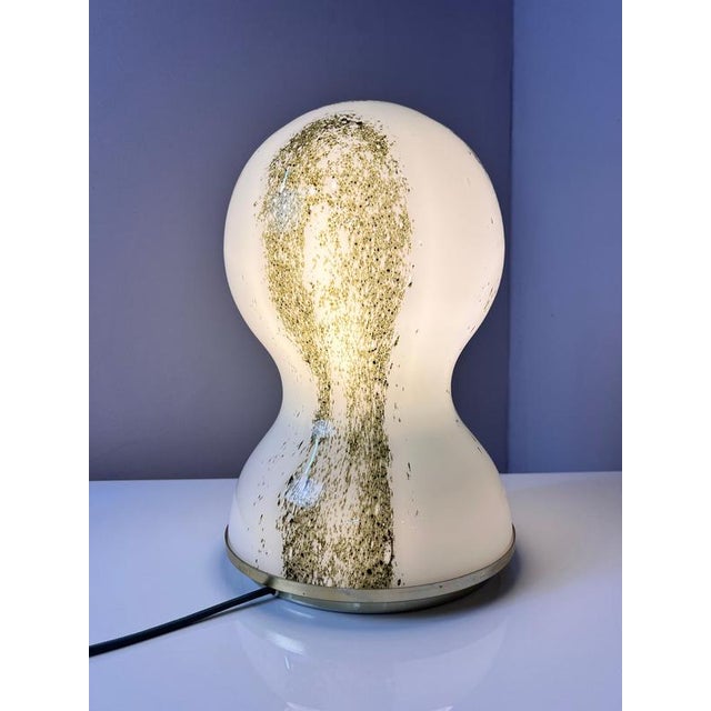 Green and White Glass Table Lamp from Doria For Sale - Image 11 of 11