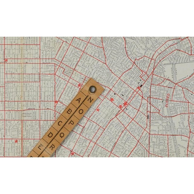 Antique E-Z Guide Map of Los Angeles with Rotating Locator, 1927 For Sale - Image 10 of 12